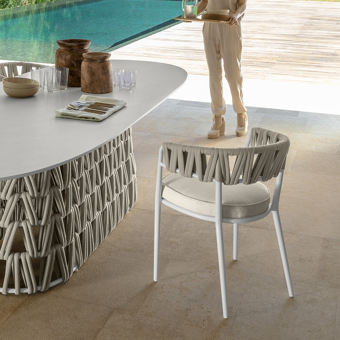 Swipe - Dining Armchair White