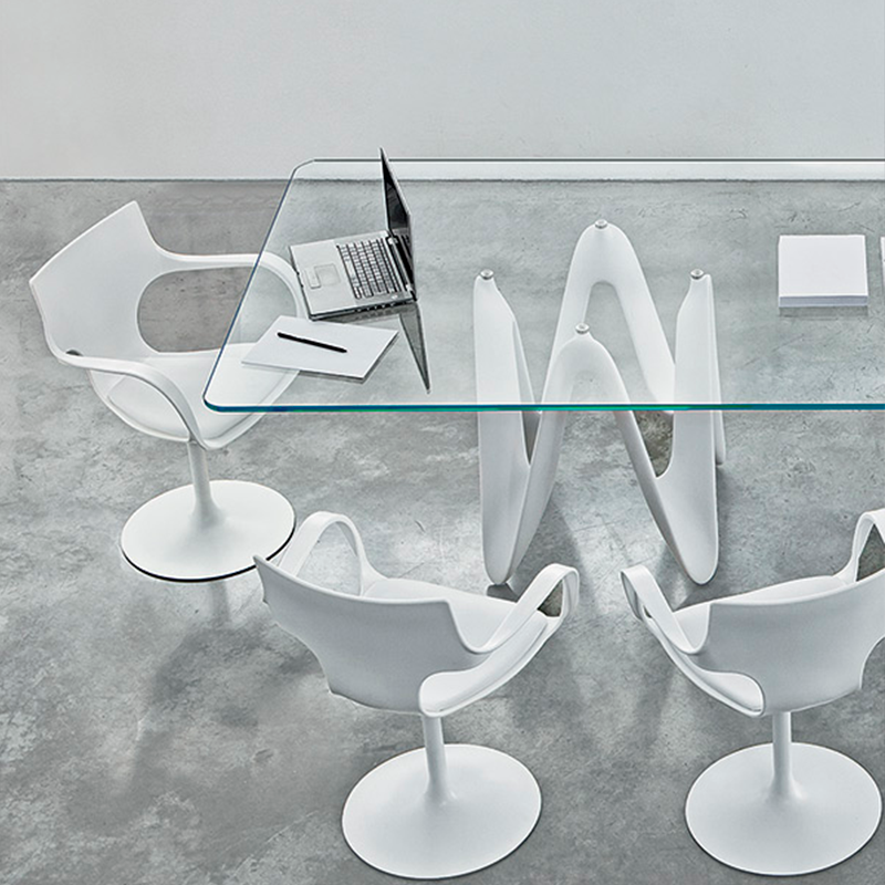 Lambda Two Bases Rectangular - Dining Table