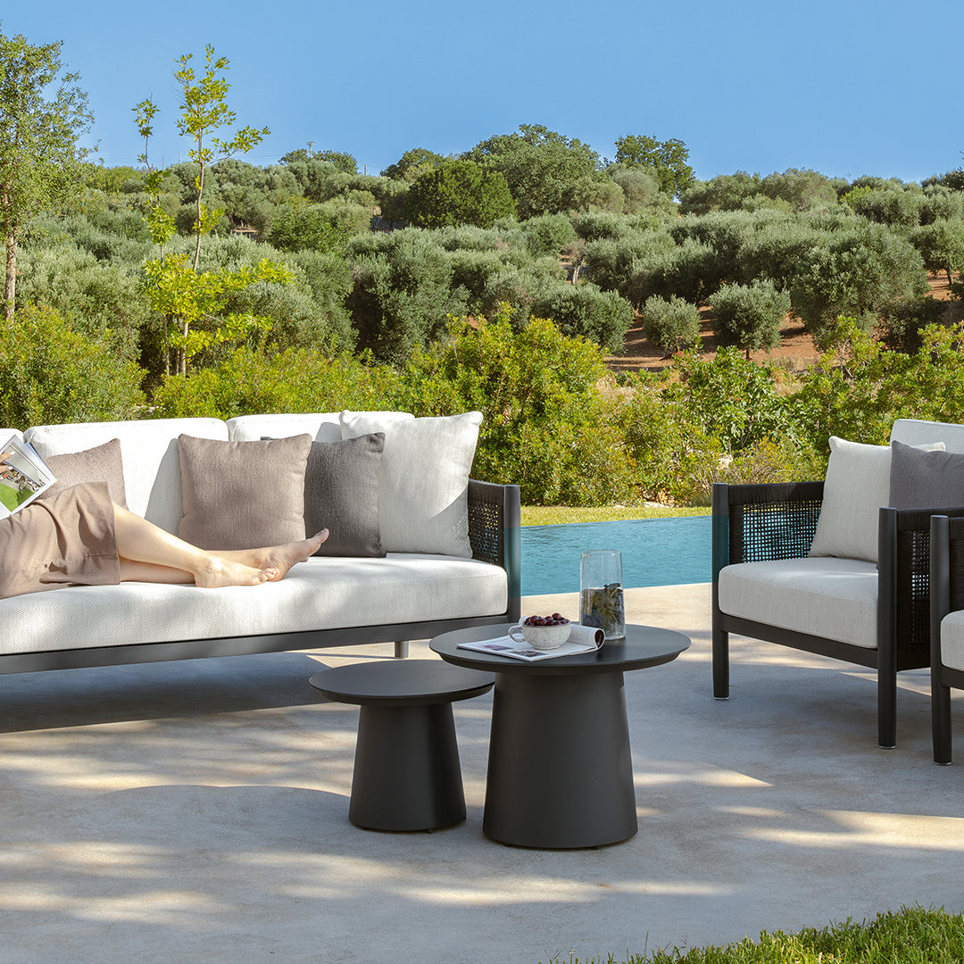 Dolcevita Alu - Side Table 17" Graphite