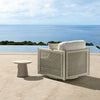 Dolcevita Alu - Swivel Living Armchair White