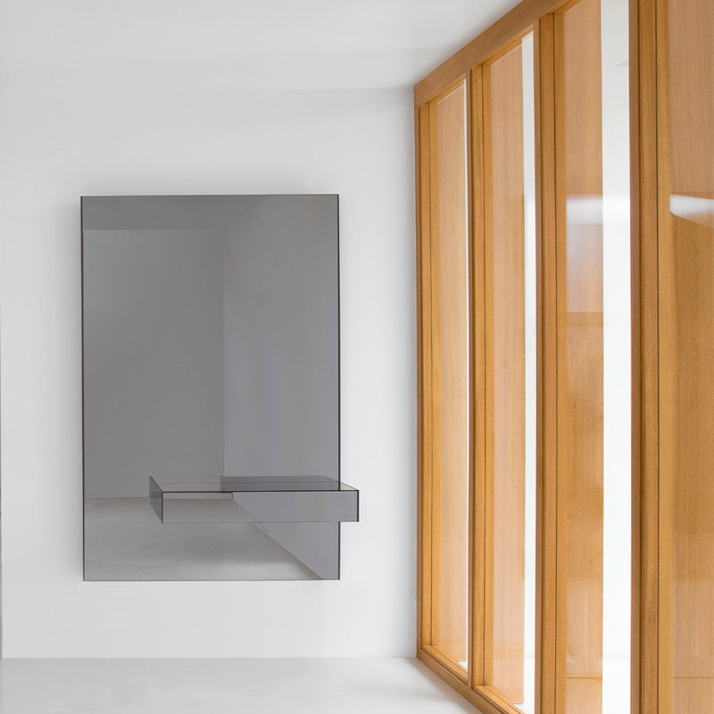 Grey Wall - Mirror with Drawer