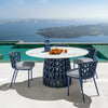 Swipe  - Armless Dining Armchair Blue
