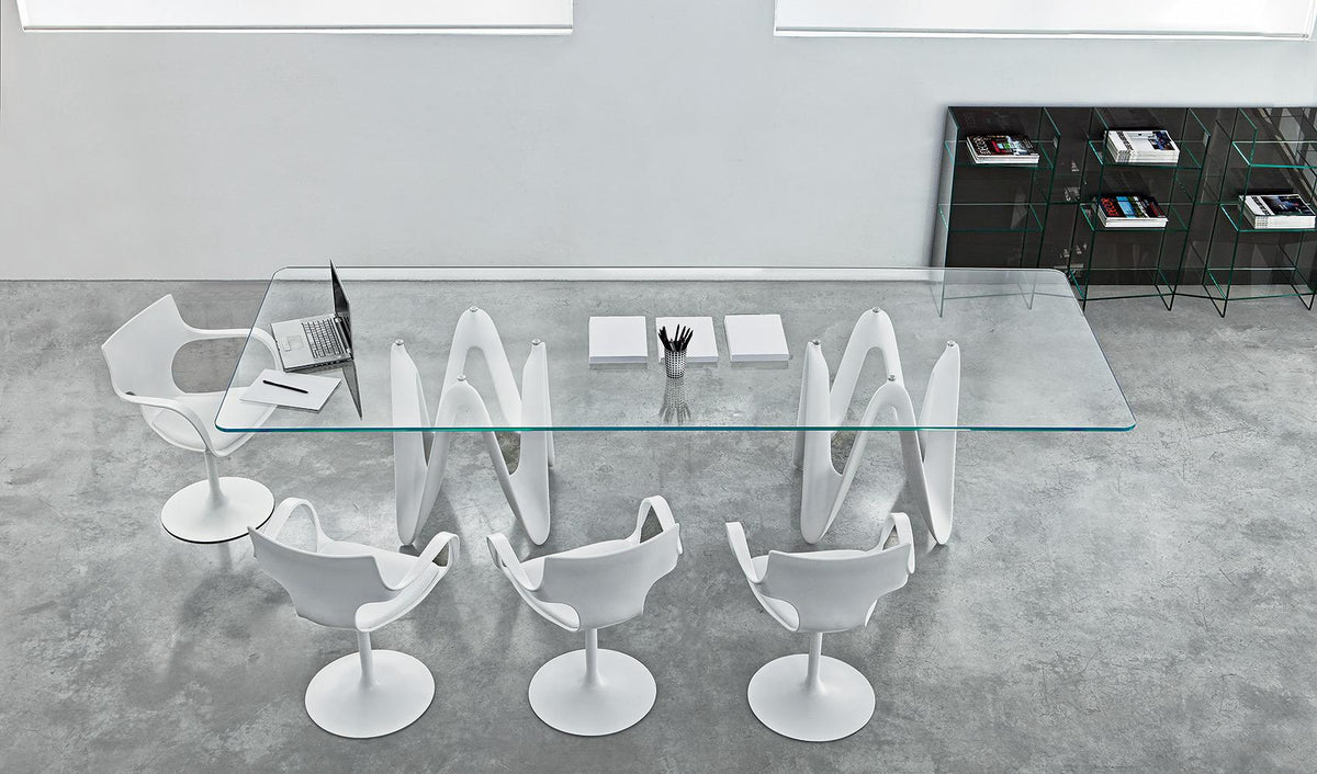 Lambda Two Bases Rectangular - Dining Table