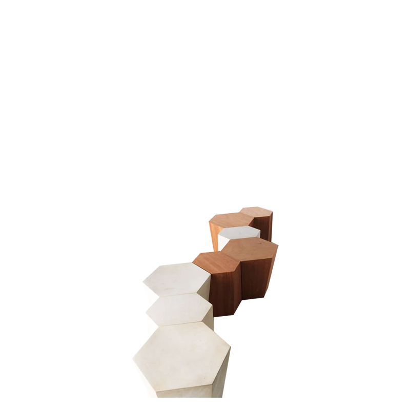 Hexgon - Coffee Table - Stool